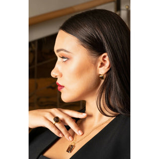 Emerald Cut Smoky Quartz Lever Back Earrings