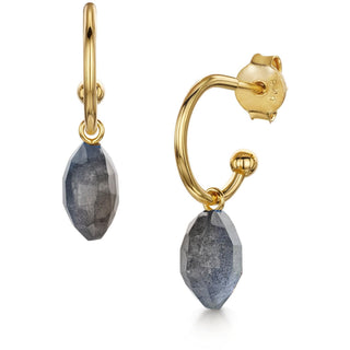 Labradorite Hanging Tile Earrings