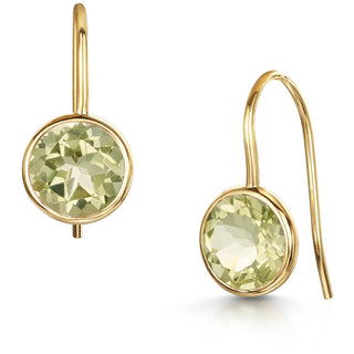 Lemon Quartz Fish Hook Earrings