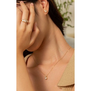 Malaika Rainbow Moonstone Cushion Cut Earrings