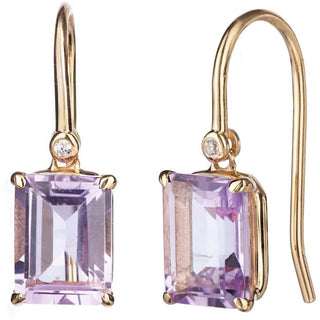 Pink Amethyst Dangle Earrings