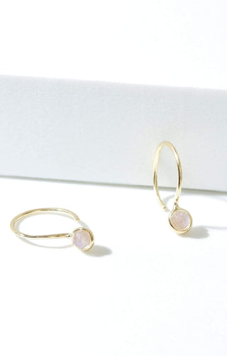 Rainbow Moonstone Petite Earrings