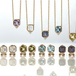 Sky Blue Topaz Asscher Cut Earrings