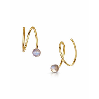 Spiral Labradorite Earrings