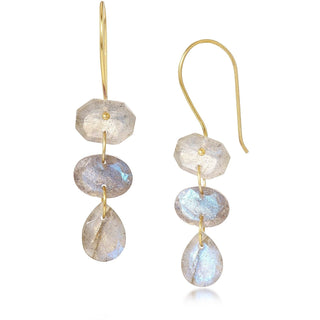 Three Link Labradorite Earrings