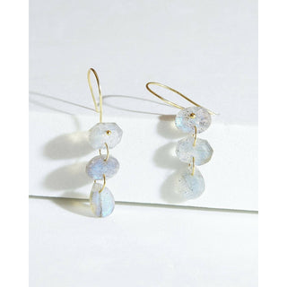 Three Link Labradorite Earrings