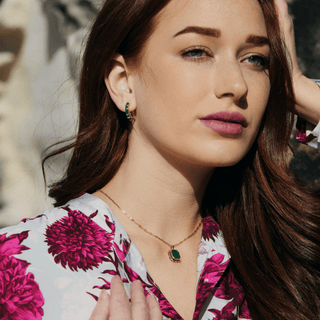 Envy- Baguette Emerald Earrings