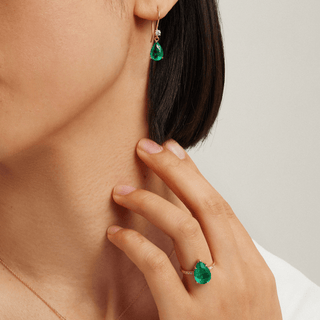 Envy- Emerald Drop Earrings