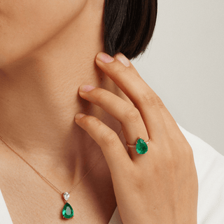 Envy- Emerald Drop Necklace