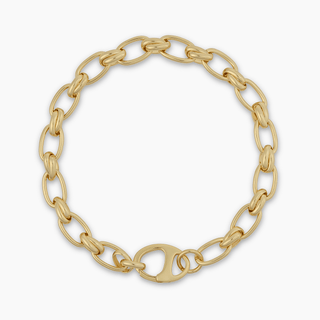 Golden Hour- Criss Cross Oval Link Bracelet