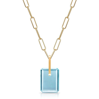 Aquamarine Slab Necklace