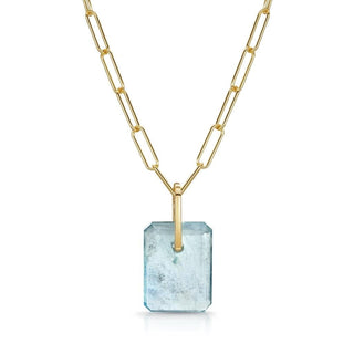 Aquamarine Slab Necklace