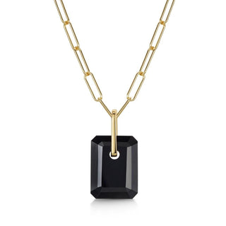 Black Onyx Slab Necklace