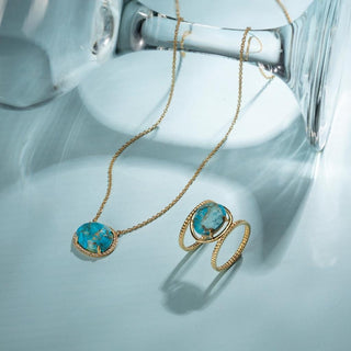 Copper Turquoise Island Necklace