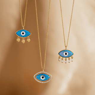 Divine Eye- Lab Grown Opal Lucky Lash Eye Necklace