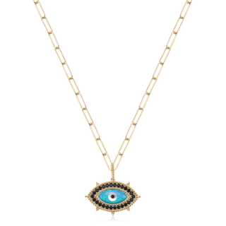 Divine Eye-  Lab Grown Opal Vintage Lucky Eye Necklace