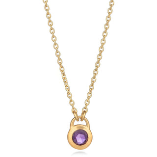 Keyhole Rose Cut African Amethyst Necklace