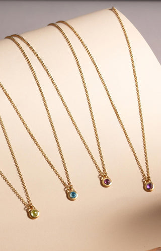 Keyhole Rose Cut London Blue Topaz Necklace