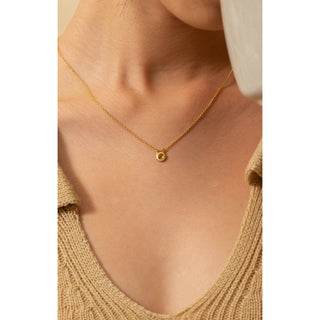 Keyhole Rose Cut Peridot Necklace