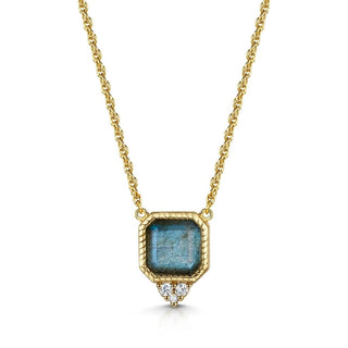 Labradorite Asscher Cut Necklace