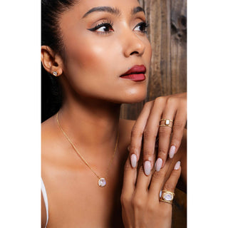 Malaika Rainbow Moonstone Island Necklace