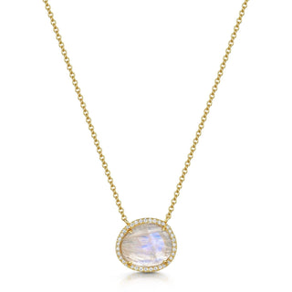 Malaika Rainbow Moonstone Island Necklace