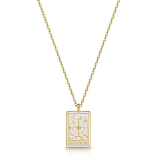 Tarot Card- Wheel of Fortune Reversible Necklace