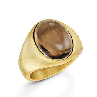 Classic Oval Smoky Quartz Ring