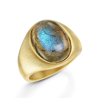 Classic Oval Labradorite Ring