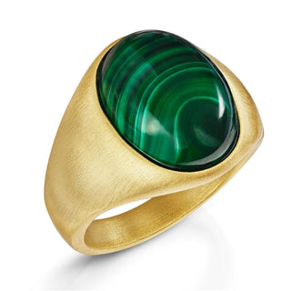 Classic Oval Malachite Ring
