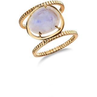 Malaika Rainbow Moonstone Island Ring