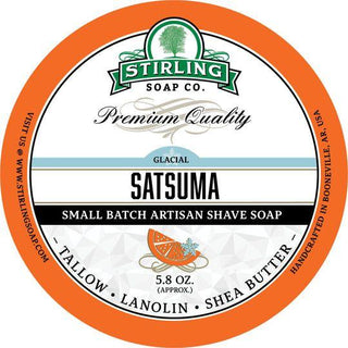 Stirling Soap Co. Satsuma Glacial Shave Soap Jar 5.8 oz