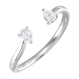 Lumière Duo Diamond Ring 14K White Gold