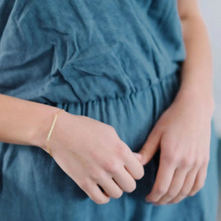 Hammered Classic Bar Bracelet - Final Sale