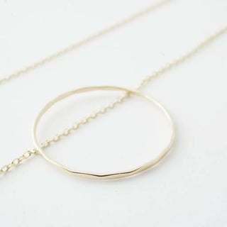 Hammered Skinny Stacking Ring, 14k Gold