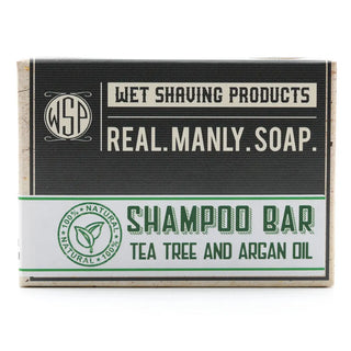 WSP Real Manly Soap Tea Tree and Argan Oil Shampoo Bar 4.5 Oz
