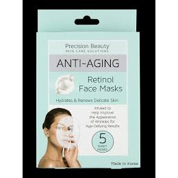 Precision Retinol Face Mask Anti-aging Spa Treatment Delicate Skin 5-pack Korea