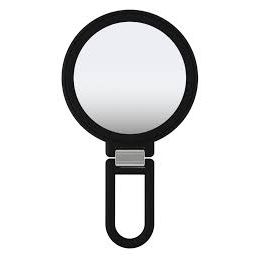 Swissco Hand Held Standing Mirror Matte Black 1x 5x