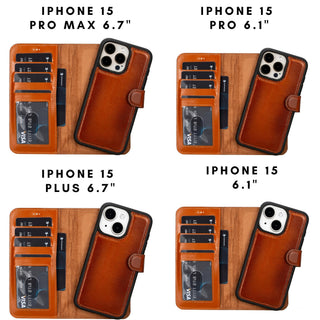 Casper Leather iPhone 15 Series Wallet Case