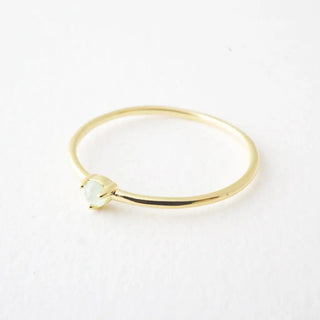 Jade Point Solitaire Ring