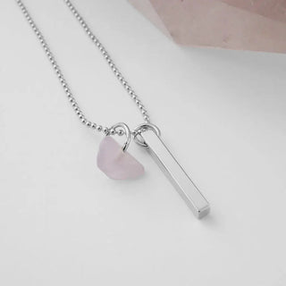 Karma Crystal + Bar Necklace