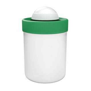 Samix 100ml White Cosmetic Jar with Green Lid (10-Pack)