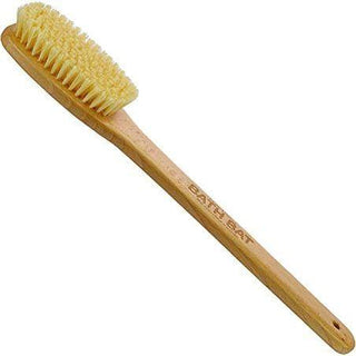 Kent Brushes Natural White Bristle Bath Bat Beechwood Handle FD5