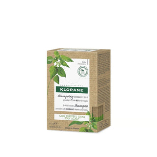 Klorane 2 in 1 with Organic Nettle and Clay Mask Shampoo Powder  8x3g
