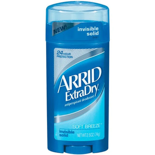 Arrid Extra Dry Antiperspirant Deodorant Invisible Solid Soft Breeze 2.7 Oz