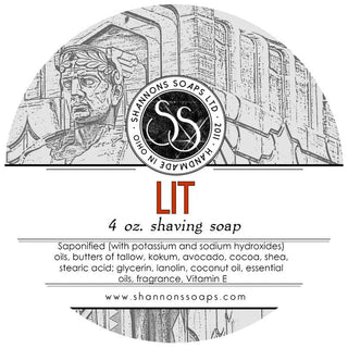 Shannons Soap Lit Shaving Soap 4 Oz