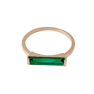 Lorena Baguette Ring (Spring Green)