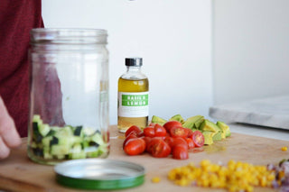 Low FODMAP Certified & AIP Salad Dressing (Basil & Lemon) - Essential Oil Balsamic Vinaigrette No Onion No Garlic Artisan Salad Dressing, Paleo