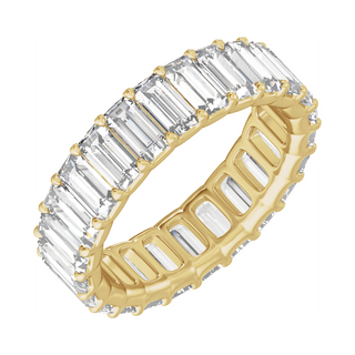 Lumière Infinie 14K Yellow Gold 4 3/4 CTW Lab Grown Baguette Diamond Low-Profile Eternity Band