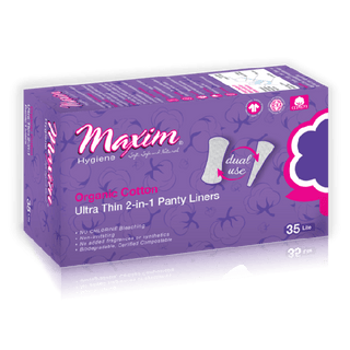 Maxim Organic Cotton Liners Ultra Thin Light 12 Packs of 35